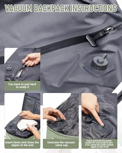 SZLX Vacuum Backpack with Pump Carry-on Luggage 40x30x20 Ryanair Vueling Wizzair Easyjet Backpack Travel Cabin Airplane 40x20x25 Ryanair Women Waterproof Carrying Backpack for Laptop Computer