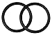 Forbidden Body Jewelry Pair of 2 Rings: 14g 1/2 Inch Surgical Steel Black IP Plated Seamless Segment Hoop Rings