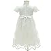AHAHA Baptism Gowns for Baby Girls Princess Wedding Dress Baby Birthday Party Dresses for Special Occasion White