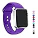 ic6Space Apple Watch Band, Premium Soft Silicone Sports Replacement Strap for Apple Watch Series 3 Series 2 Series 1,38mm or 42mm (Purple, 38mm-m/l)