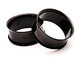Black Steel Single Flare Tunnels - 2g - 6mm - Sold As a Pair