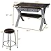 Tangkula Drafting Table Art & Craft Drawing Desk Art Hobby Folding Adjustable w/Stool and Drawers Craft Station (Black with 2 Drawers)