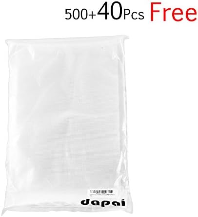 Dapai Commercial Grade Vacuum Sealer Bag for Food Storage BPA Free 500 Count &amp; 40 Count Free (20x30cm/812inch-500pcs)