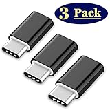 USB Type C Adapter 3 Pack, Arukas Data Syncing and Charging USB-C to Micro USB Connector for Samsung Galaxy Note 8 S8 Plus S8+ Note 8 MacBook Pro LG G5 G6 V20 Nexus 5X 6P Pixel 2 XL &More (3 Pack)