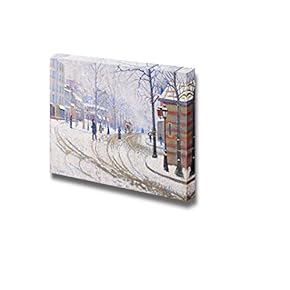 Boulevard de Clichy, Snow by Paul Signac - Canvas Print Wall Art Famous Painting Reproduction - 12" x 18"