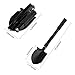 OUTLIFE Foldable Military Shovel - Mini Emergence Survival Compass Spade Entrenching Tool with Carrying Pouch for Camping, Hiking, Backpacking, Gardening with Rubber Handle