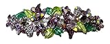 Crystal Flower Barrette with French Clip Clasp YY86800-1purple