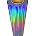 HOHOFILM 50cmx30cm Colorful Laser Holographic Heat Transfer Vinyl HTV Rainbow Color Heat Press Paper for DIY Clothes T-Shirt Hot Stamping Film 20