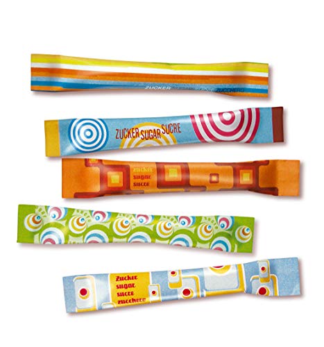 Hellma Feinzucker-Sticks 500 Stk. je 4 g weiÃer Zucker - 2 kg Vorrats-Box - Zuckertütchen einzeln, für Kaffee oder Tee