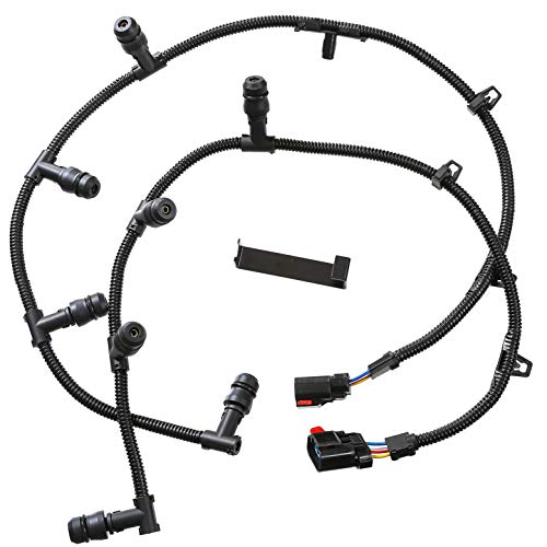 Powerstroke 6.0l Glow Plug Harness Kit Includes Right Left Harness Removal Tool Fits 2004-2010 Ford F-250 F-350 F-450 E-350 E-450 Super Duty and Excursion with 6.0L V8 Powerstroke Diesel Engine (Best Glow Plugs For 6.0 Powerstroke)