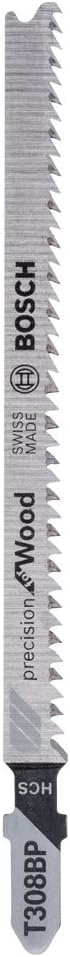 Bosch 2608667400 Jigsaw Blade, Silver, 19.9cm x 7.9cm x 0.4cm