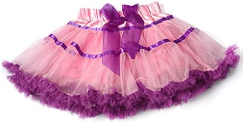 LCLHB Tulle Dance Tutu Skirt, 3-Layer Fluffy Ballerina for Baby Toddler Girls (5 Size Available for 4 Mon - 10yrs Girls)