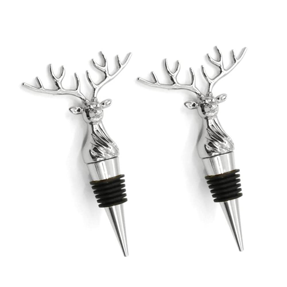 2 Pcs Stag Head Bottle Stoppers Bottle Sealing Protection Stoppers Beer Saver Sealers for Wine, Beer, Champagne, Sparkling Wine