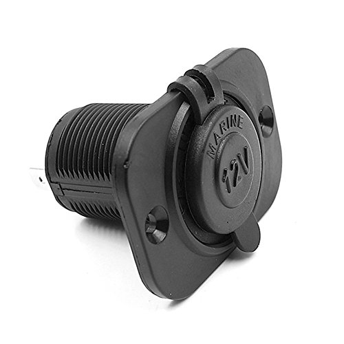 BreaDeep Cigarette Lighter Socket 12V-24V DC Waterproof Marine Grade Power Outlet for Motorcycle Car Boat ATV Rv