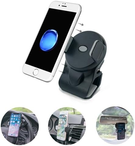 Micagos Cell Phone Holder for Car, 3-in-1 Car Phone Holder, Steering Wheel Holder Air Vent Holder Rearview Mirror Mounting in Vehicle for Universal Smartphones & GPS-Black Micagos Cell Phone Holder for Car, 3-in-1 Car Phone Holder, Steering Wheel Holder Air Vent Holder Rearview Mirror Mounting in Vehicle for Universal Smartphones & GPS-Black