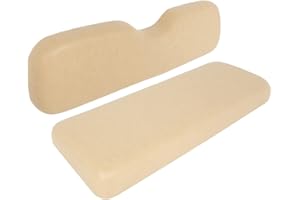 ILVGOLF Universal Rear Replacement Cushions for Golf Cart Rear Seat, Golf Cart Cushion Back Seat for EZGO TXT RXV ST for ST Sport for Valor Models for Club Car, Dedicated for Flip Rear Seats, Tan