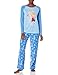 Disney Women's Frozen Holiday Family Sleepwear Collection, Snowflake Blue (Adult), S