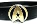 Oem Men's Star Trek Twok Leather Belt Buckle L Gold