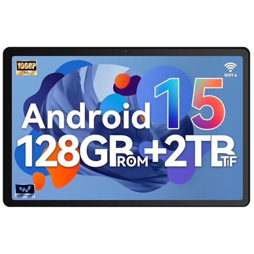 Gleeso Tablet Android 15, Tablet 10 Inch with 30GB RAM+128GB ROM | Octa-Core A733 Processor | WiFi 6 | Android Tablets 10 Inch with 6200mAh | Bluetooth 5.4 | OTG | PC Mode(Black)