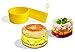 Fusionbrands EggXactRing Adjustible Silicone Egg Ring and Food Ring for Baking, Molding and Presenting, Yellow
