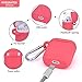 Airpods Accessories Set, Filoto Airpods Waterproof Silicone Case Cover with Keychain/Strap/Earhooks/Accessories Storage Travel Box for Apple Airpod (Hot Pink)thumb 1