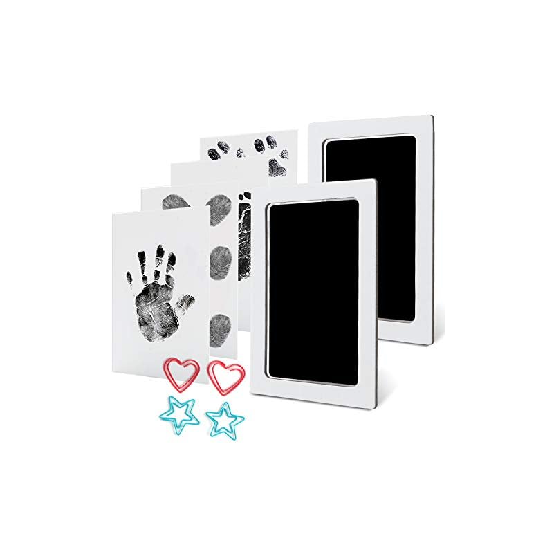Baby Inkless Footprint Kit Handprint Pet Paw Print Kit Ink Pads 2 Packs Medium Size