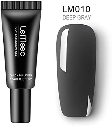 LMEOOC Poly Extension Gel Crystal UV Building Gel Nail Finger Extension Nail Art UV Gel 15ml LC-10