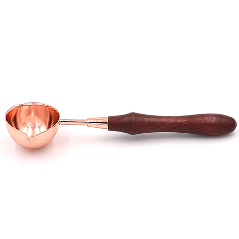 OERTUFU Wax Seal Warmer, Sealing Wax Furnace Tool with Solid Wood Melting Spoon for Melting Wax Seal Sticks or Sealing Wax Beads