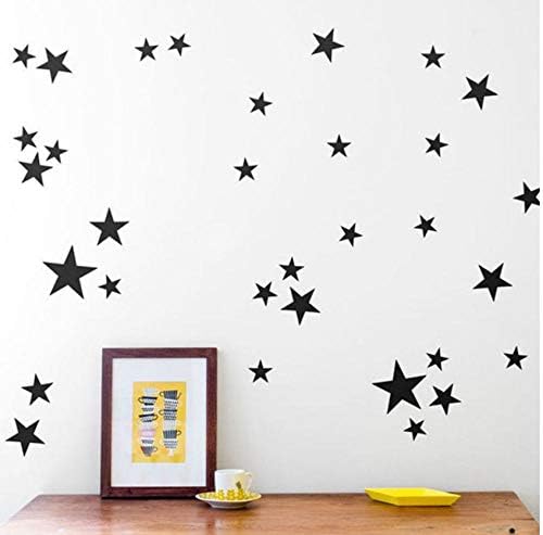 Fifikoj New 45pcs Cartoon Starry Wall Stickers for Kids Rooms Home Decor Little Stars Wall Decals Baby Nursery DIY Vinyl Art Mural