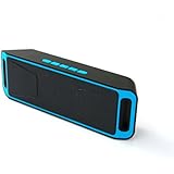NEWBEING S6 Wireless Bluetooth Speaker, Outdoor Portable Stereo with HD Audio and Enhanced Bass, 12 hours Working , Handsfree Calling, FM Radio and TF Card Slot