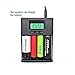 SUPEREX® Smart Universal Battery Charger with Car Charger For AA AAA 18650 26650 C CR123a， lithium ion/Ni-MH 3.7V, 3.2V, 1.2V rechargeable batteries