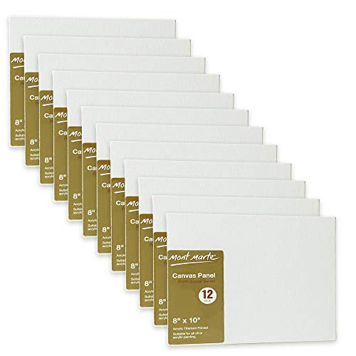 image for Professional Canvas Panels for Art Painting by Mont Marte, Cotton Canv