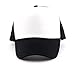 NYFASHION101 Blank Mesh Adjustable Snapback Cotton 6-Panel Trucker Hat Cap, Black/White