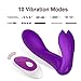 Wearable Wireless Remote Control Clitoris and G-Spot Stimulator, Clitoral Dildo Silicone Vibrators for Adult, Rechargeable Waterproof Vibrate Masturbation G Spotter Stimulator ... (Purple)