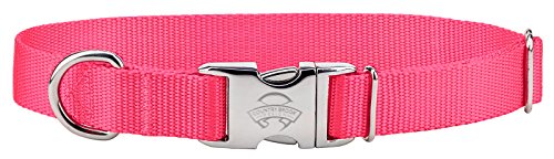 Country Brook Design Premium Nylon Dog Collar - Hot Pink - Extra Large