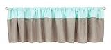 Trend Lab Cocoa Mint Window Curtain Valance, Mint Green
