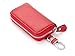 Men Leather Zip Around 6 Hook Key Case Car Key Holder Wallet