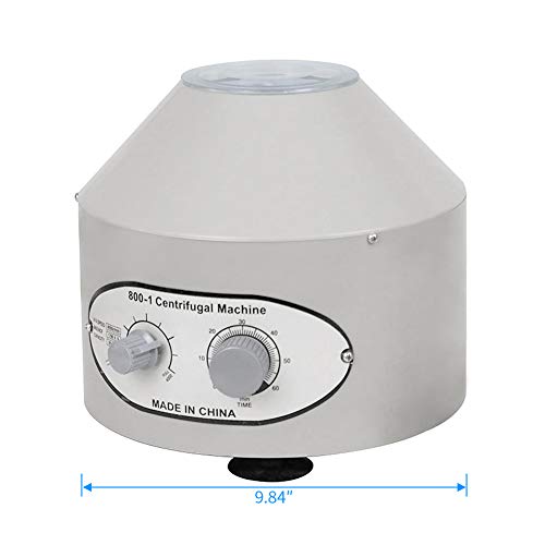 Wellish Laboratory Centrifuge Machine 4000RMP Electric Benchtop Centrifuges 25W/50HZ with Timer Speed Control, 6x20ml Tubes for Lab Laboratory Practice Centrifuge Plasma