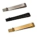 Men Tie Bar Clip Silver, Black, Gold Wedding Business,Pack of 3 in Gift Box