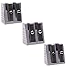 COSMOS Pack of 3 Metal Dual-Hole Manual Pencil Sharpener
