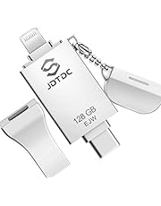 128GB Apple MFi Certified iPhone-Photo-Stick, 3 in 1 USB3.0 iOS Flash-Drive, Photo-Stick-for-iPhone, iPhoto Memory-Stick Thumb Drives for iPhone Backup Memory Stick for iPhone, iPad, Type-C Phone, PC