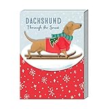 Punch Studio Xmas Dachsund Christmas Pocket Notepad