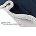 PetAmi Waterproof Dog Blanket for Medium Large Dog Puppy Cat Throw for Couch Cover Leakproof Protection, Sherpa Fleece, Reversible Soft Washable 60x40 Navy Blue