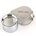 LuckyStone Mini Microscope Jewelers Eye Loupe Magnifier Magnifying Glass Powerful Doublet, Chrome Plated, Round Body Jewelry Loupe, 30x 21 mm, Silver