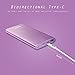 BONAI Portable Charger, (Thinnest Aluminum)(Powerful)12000mAh Power Bank, USB C High-Speed 3.0A Input/Output Compatible with iPhone iPad Samsung Android Macbook-Purple