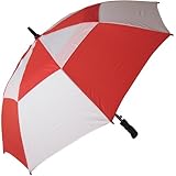 RainStoppers Auto Open Windbuster Sport Umbrella, Red/White, 48-Inch
