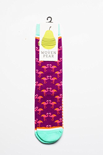 Woven Pear, Women Flirty Flamingo Socks, One Size