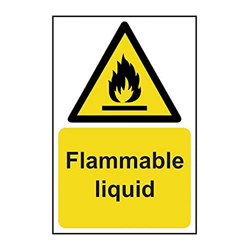 'Flammable Liquid' Sign, Self-Adhesive Vinyl (200mm x 300mm)