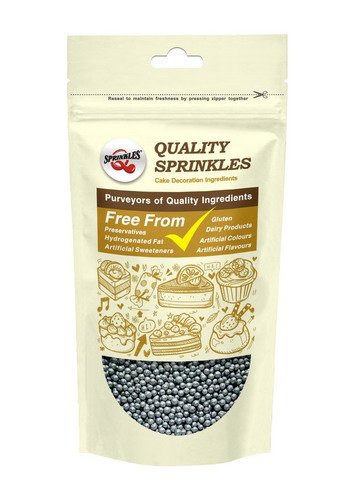 Quality Sprinkles Natural 4mm Silver Nuts Dairy Soy Gluten GMO Free Pearls