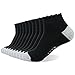 EnerWear 10P Pack Men's Cotton Moisture Wicking Cushion Low Cut Socks (10-13/Shoe: 6-12, Black)